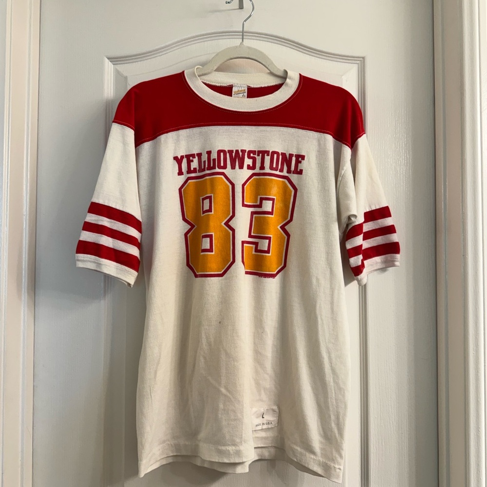 Vintage Red and White Yellowstone 83 T-Shirt